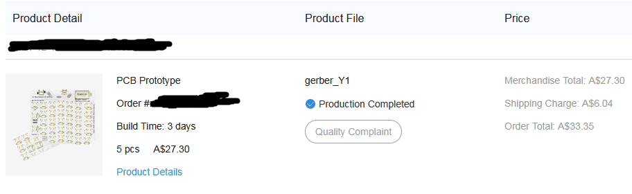 Order overview of the Ergodox PCB